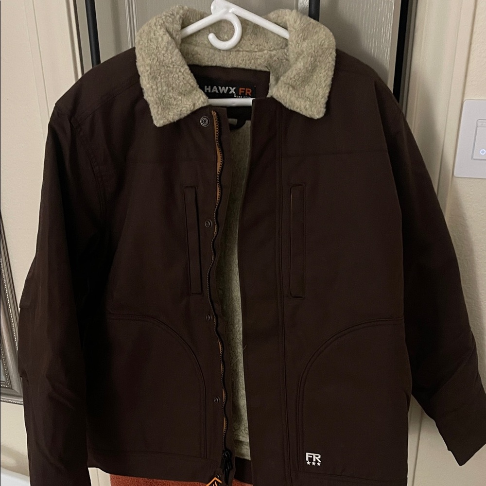 Men’s Hawk FR work jacket NWT XL oilfield fire resistant work jacket nice